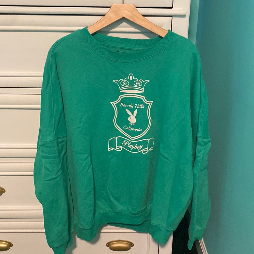 Playboy Pacsun Green Crewneck sweatshirt